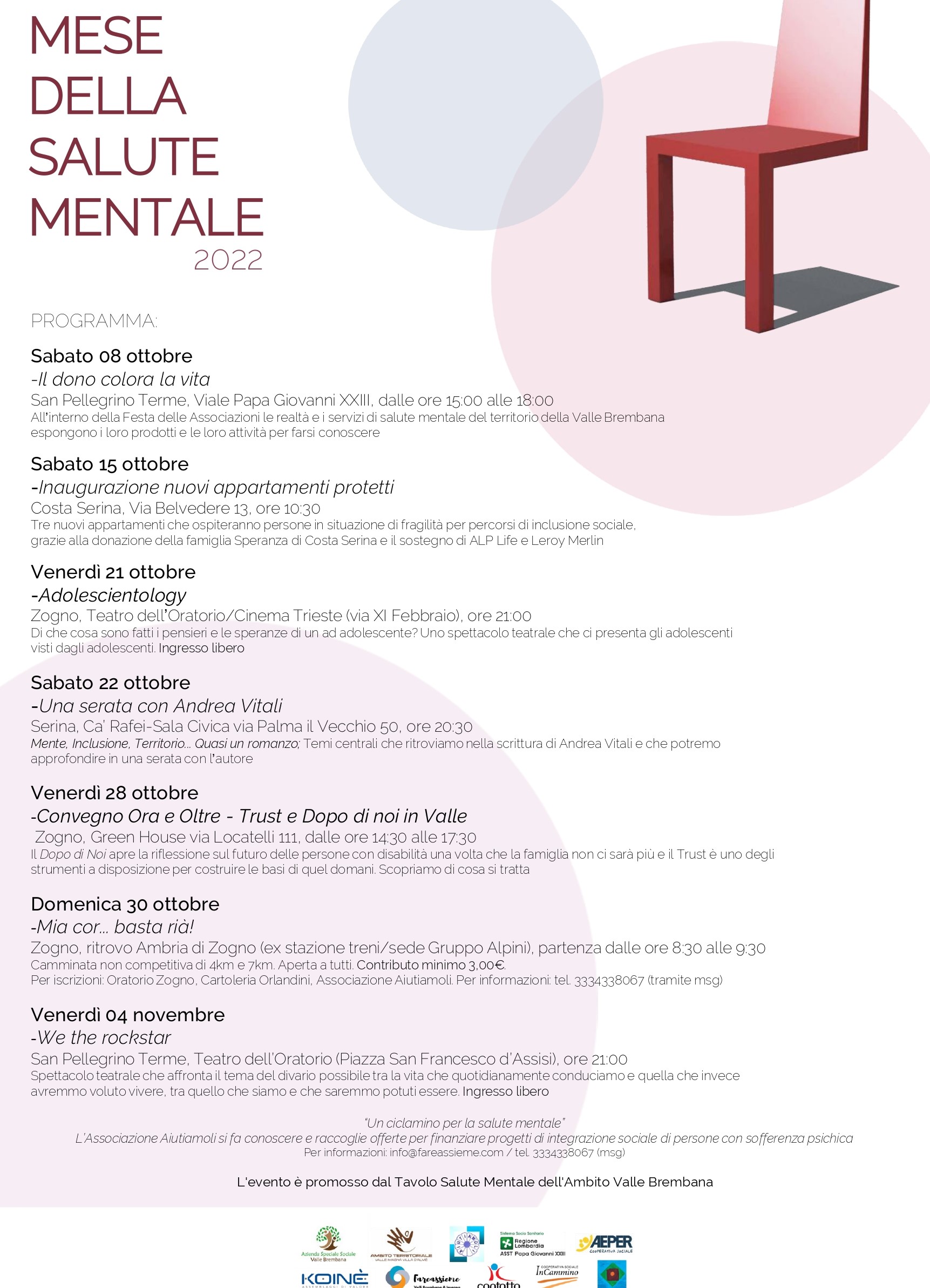 Immagine EVENTI MESE SALUTE MENTALE 2022 IN VALLE BREMBANA